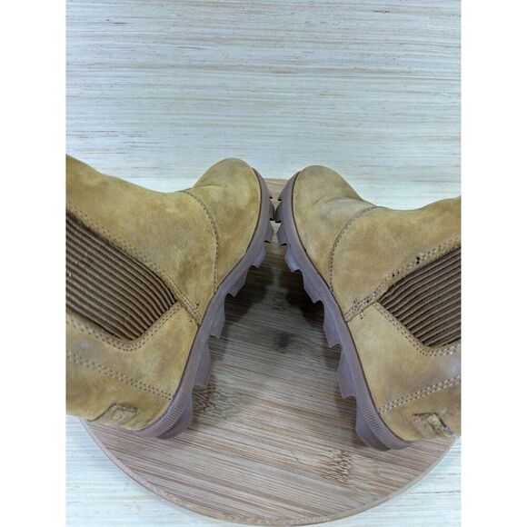 Sorel Joan Of Artic Brown Suede Wedge II Chelsea Boots Womens Size 6 - Picture 6 of 9